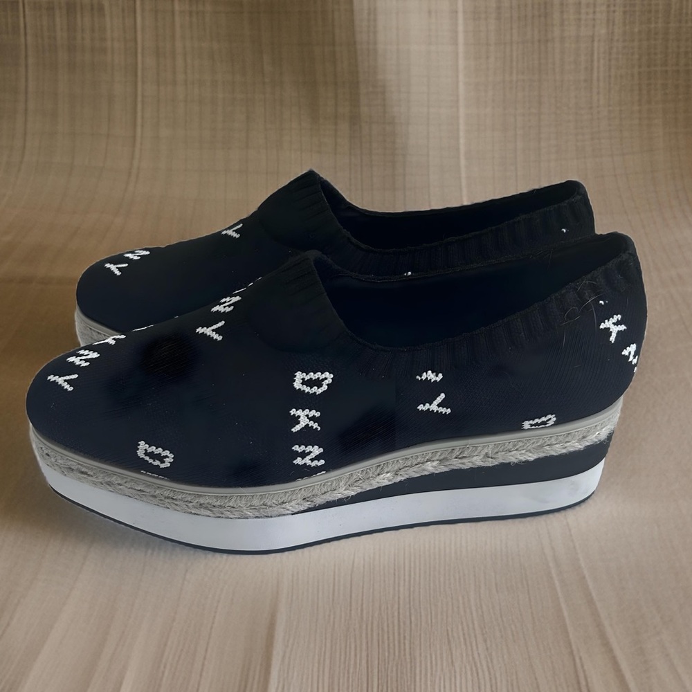 Women's DKNY Platform Espadrilles with Lior Logo Size 8/38.5